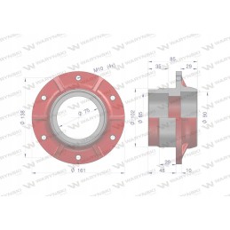 Stumdoma disko stebulė, skirta naudoti su rotacine vejapjove