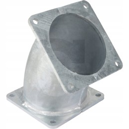 Alkūnė 45 su dvipusiu flanšu, cinkuota