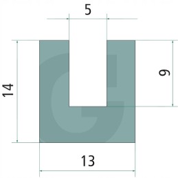 Guminis profilis, ritinio ilgis 50 m 14 x 13 50 4 52