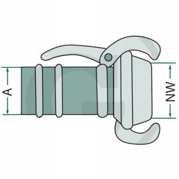 Kaištis su žarnos galu Bauer sistema 108 4 10