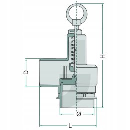 Riv slėgio ribotuvo uždarymo vožtuvas 51 160