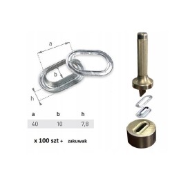 100 kilpelių 40x10 gofruotam brezentui