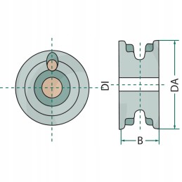Grįžtamasis volelis 8x24 120mm 25mm 55mm