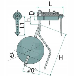 Mz užpildymo lygio indikatorius art 0430 1000 mm