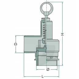 Slėgio ribotuvo uždarymo vožtuvas 1 1 2
