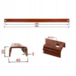 Prisukama barstytuvo konvejerio juosta 680mm