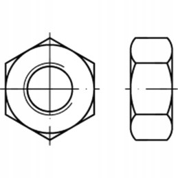 Šešiakampė veržlė m10 8 1 8 1