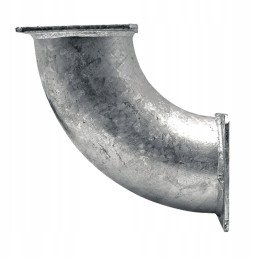 Alkūnė 90 2x karštai cinkuota flanšas