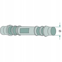 Dvipusė tiesi jungtis PVC 12mm 16bar