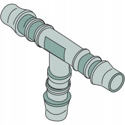 PVC žarnos galas 90 5mm 16bar