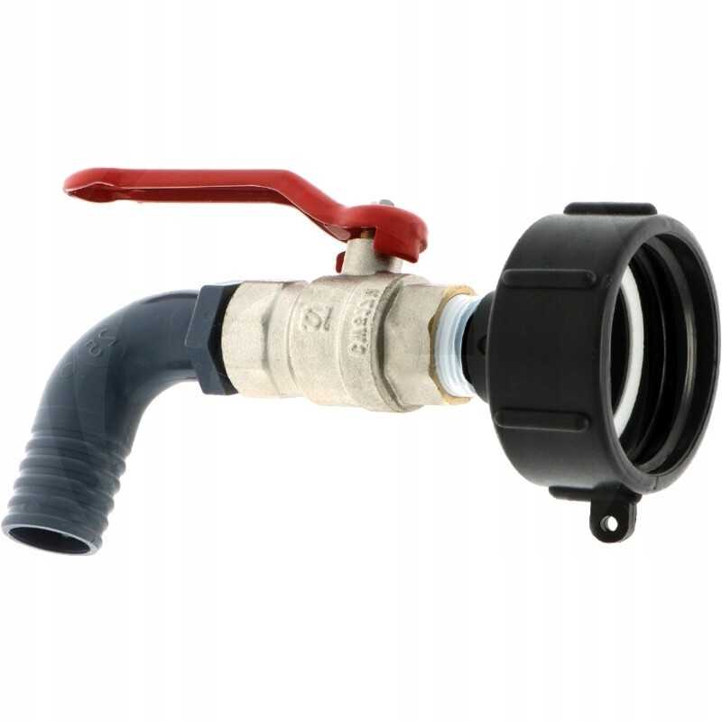 Rutulinis vožtuvas su ibc adapteriu s 60 x 6 ir w