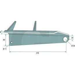 Barstymo peilis dešinėje Hardox Stars ilgio