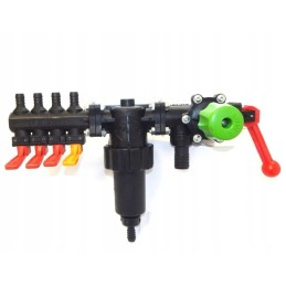 Paskirstytojas pastovaus slėgio purkštuvui, 3 sekcijų