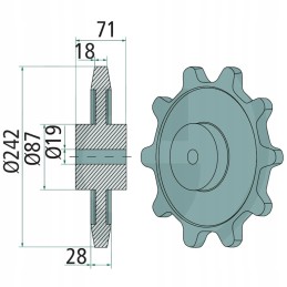 Kettenrad oe242 10 70 18069 078 18069 078