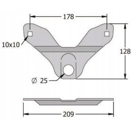Pronar vejapjovės peilių laikiklis, pronar pron vejapjovės