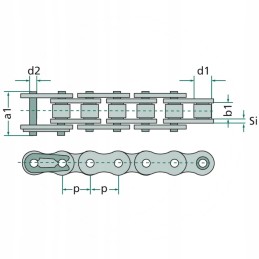 Rexnord 835rp20b ritininė grandinė 1 5