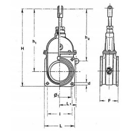 Flanšinis 4 angų slydimo vožtuvas 4