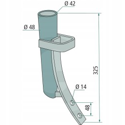 Cinkuotas srutų vamzdis, skersmuo 48 mm