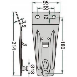 Kverneland Deutz vejapjovės peilių laikiklis k