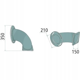 Sujungimo alkūnė 6 turbo užpildui 6