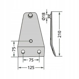Kverneland Deutz vejapjovės peilių laikiklis k