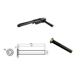 Šoninė spyna su sąvarželiu tvirta, apatinė dešinė anga