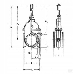 Flanšinis slydimo vožtuvas slydimo vožtuvas 5 c mz tanklaivis