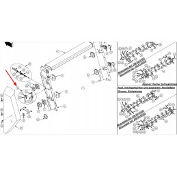 608050068 grandinės įtempiklis sukomplektuotas