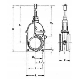 MZ 6C tanklaivio sklendė, du sukomplektuoti flanšai 6000073