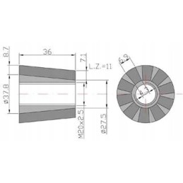 Kampinis ratas dalgiui