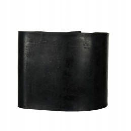 Trąšų barstytuvo juosta pjauna juostą