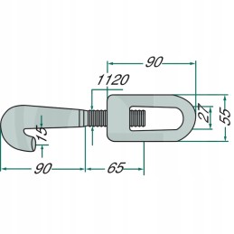 Varžtas su kabliu M20