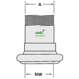 Bauer 159 6 lizdas su išoriniu sriegiu