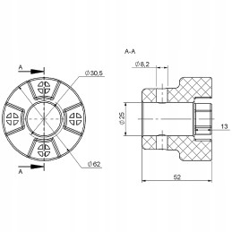 25 mm sankaba, skirta Alb 14 Rolmus barstytuvui