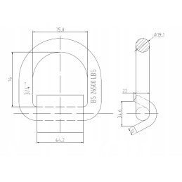 Krovinio tvirtinimo laikiklis 12 tonų grindų laikiklis