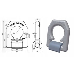 Krovinio tvirtinimo laikiklis 15 tonų grindų laikiklis