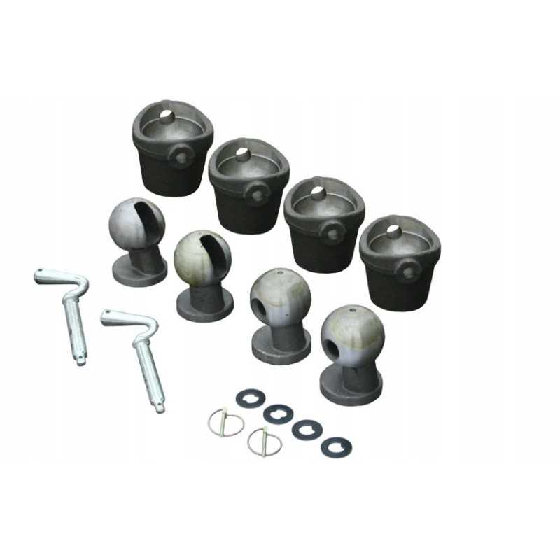 Kiper išvertimo rutuliai, komplektas, skersmuo 75, iki 8 tonų, rinkinyje 4 vnt.