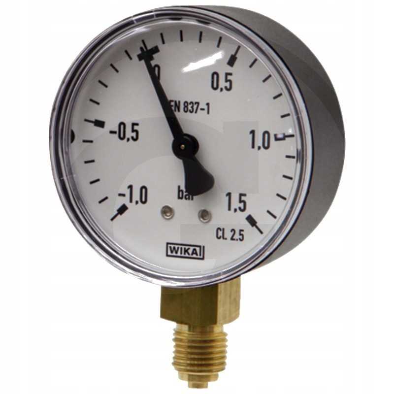 Vakuuminis manometras transportavimui statinėje iki 1-5 barų, skersmuo 63mm