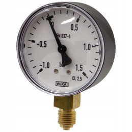 Vakuuminis manometras transportavimui statinėje iki 1-5 barų, skersmuo 63mm