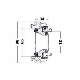 Sumažinimo mažinimo jungtis 52 25 storz