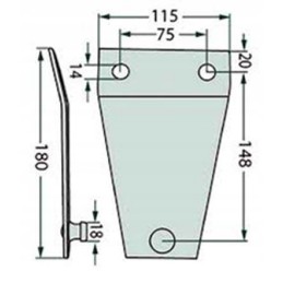 Pottinger vejapjovės peilių laikiklis