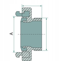 Gaisrininko jungtis, plieninė, 25 mm storio, 1 colio