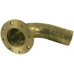 Alkūnė 90 su normaliu flanšu 6 su lizdu