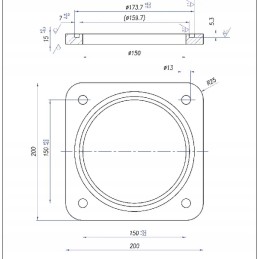 Tarpinis flanšas 6 su sandarinimo žiedu