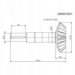 Volas su barstytuvo dėžės ratuku su 20 2208030021