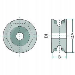 Hagedorn barstytuvo lizdo ratas su 5 8x31mm