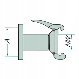 Moteriška svirties jungtis su 5c flanšu, itališka