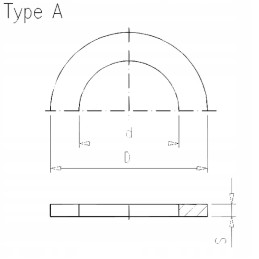 Tarpiklis PVC flanšinei movai 25 mm