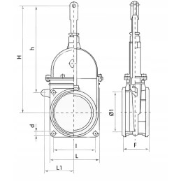 Peilio sklendės 4 su dviem sriegiais