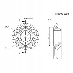 Kampinis dėžės ratas iš 20 barstytuvo 2208030020